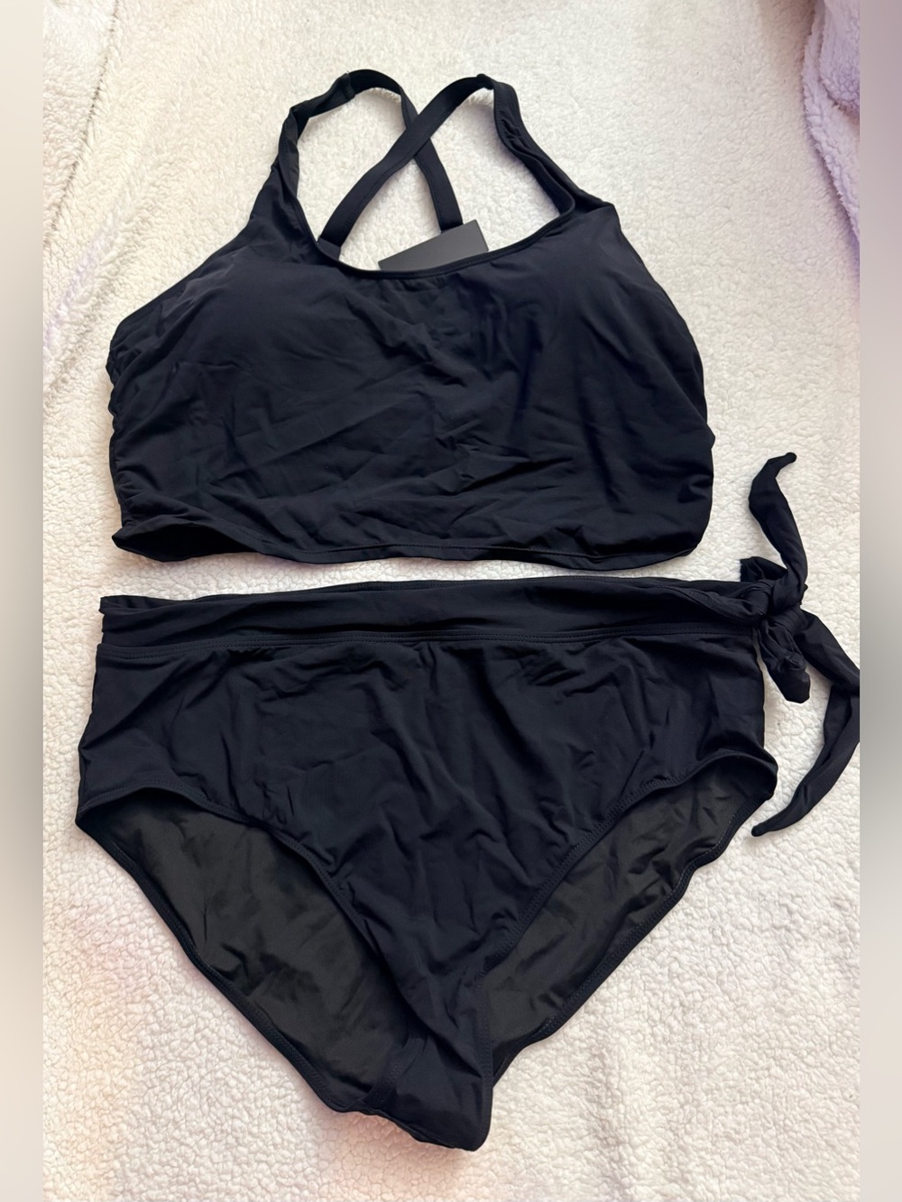 Tempt Me Black Women’s High-Waist Swim Set - Size 22